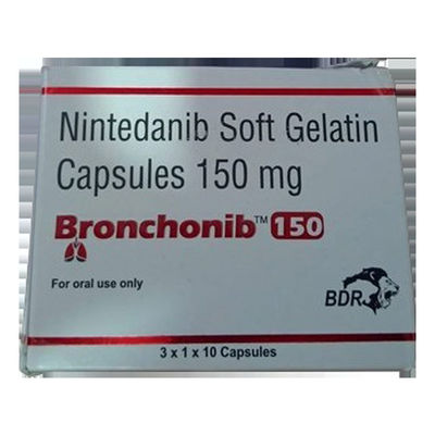 কেনা Nintedanib Bronchonib 150mg ক্যান্সার চিকিৎসা ওষুধ 10 ক্যাপসুল 3 প্লেট online manufacture
