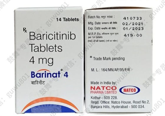 কেনা Natco Baricitinib -Barinat 4mg*14 ট্যাবলেট রিউম্যাটোইড আর্থ্রাইটিস (আরএ), অ্যানক্লোসিং স্পন্ডিলিটিস (এএস), পিসোরিয়াসিস, অ্যাটোপিক ডার্মাটিটিস, চিকিত্সার পর্যায়ে উপযুক্ত online manufacture